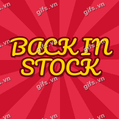 BACK IN STOCK GIF